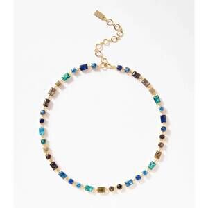 NEW NATIVE GEM women's atlantis crystal necklace in blue